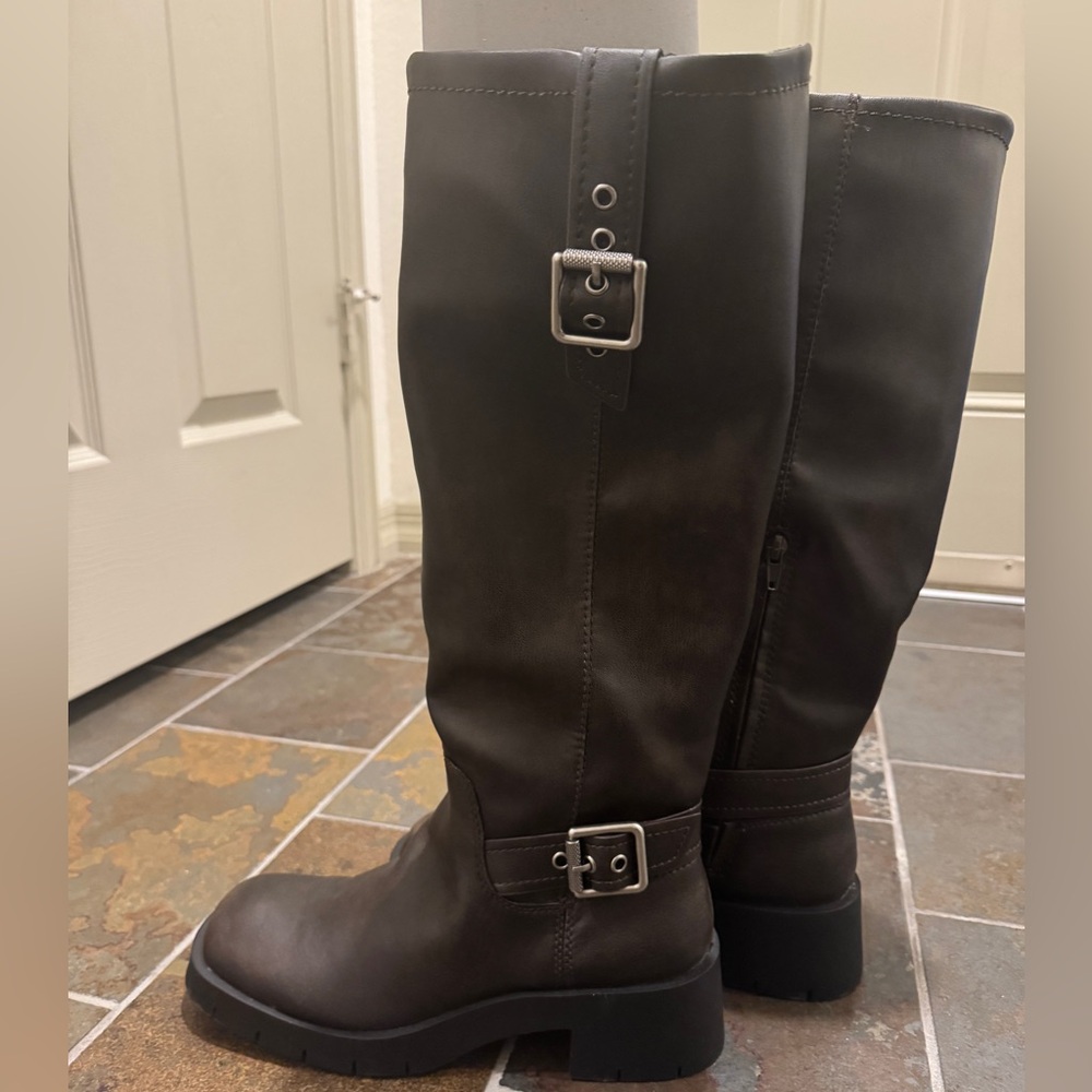 Zara Brown Combat & Moto Boots